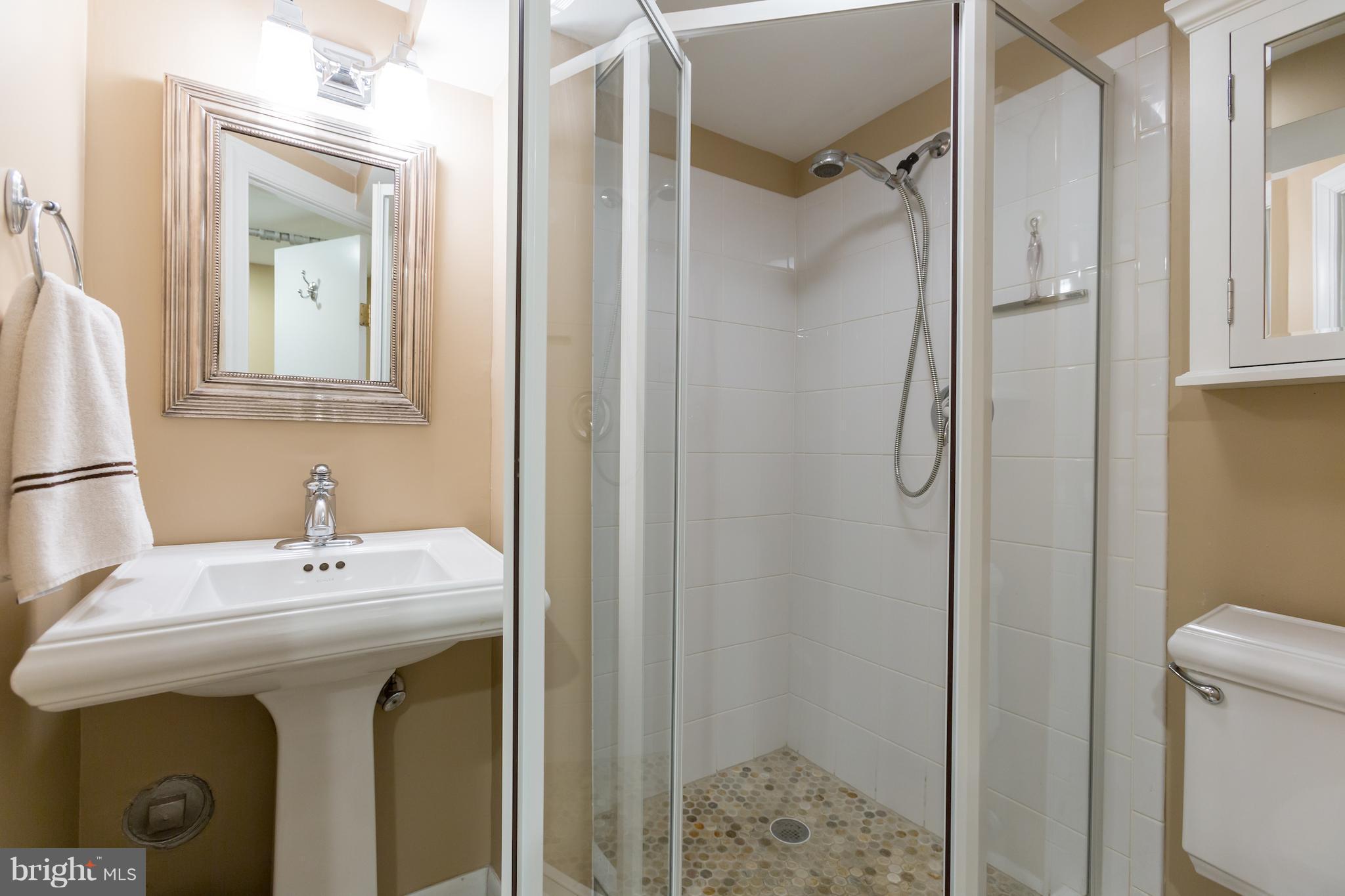 3535 R Street Northwest Washington, DC 20007 - Photo 25 of 29 a bathroom with a sink a toilet and shower