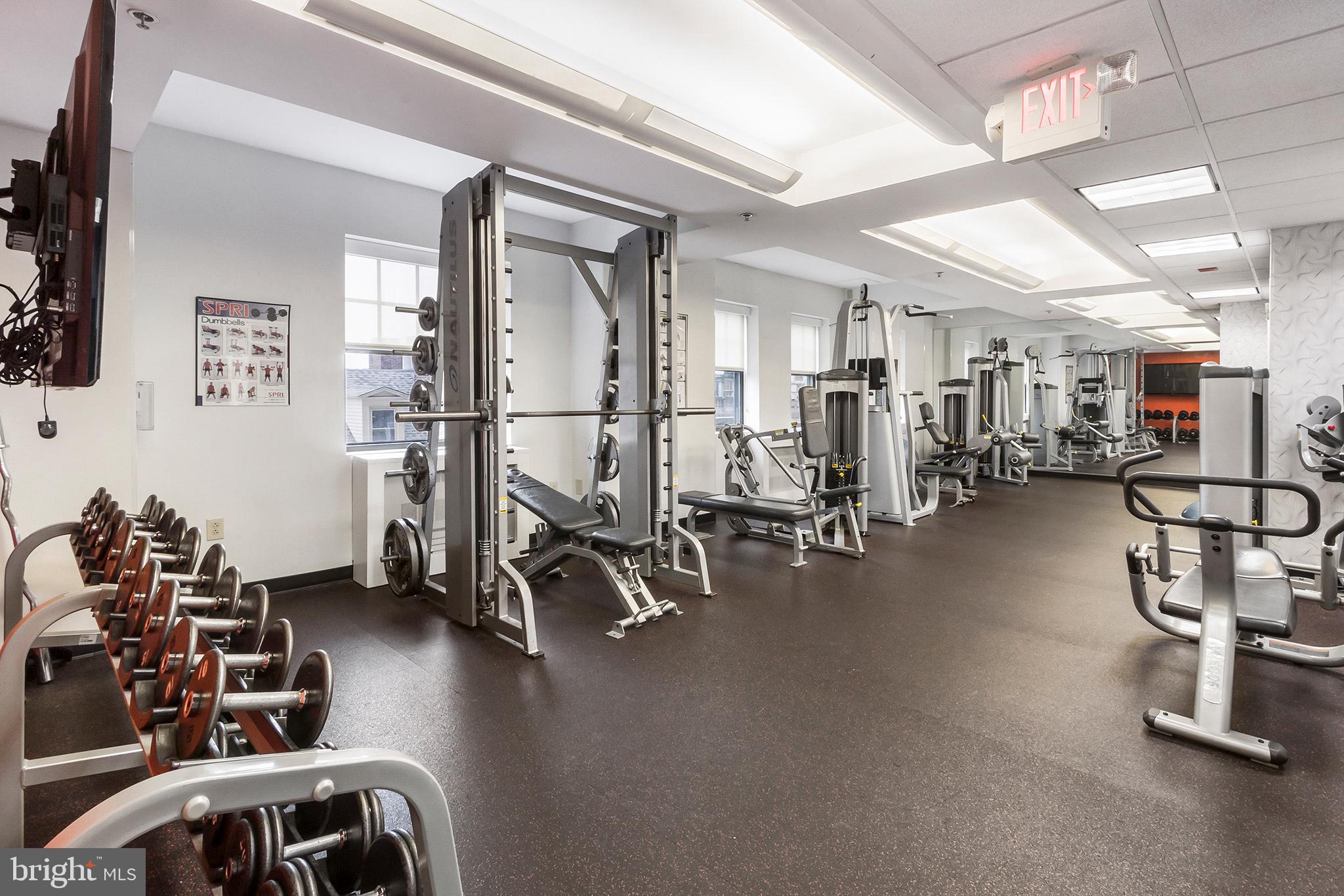 1701 Locust Street, Unit 1602 Philadelphia, PA 19103 - Photo 28 of 28 a view of a room with gym equipment
