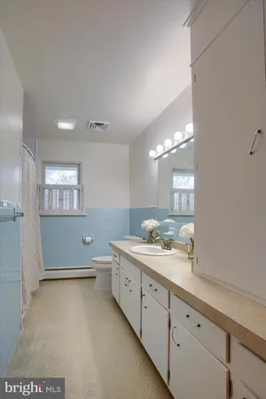 a bathroom with a sink a mirror and a bathtub