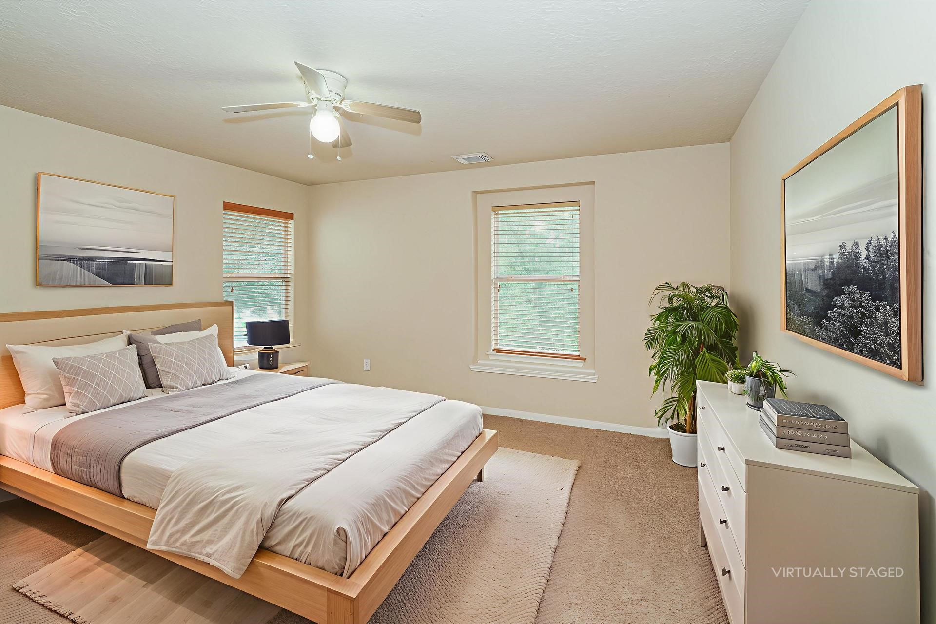 29310 Hickory Terrace Drive Spring, TX 77386 - Photo 12 of 18 a bedroom with a large bed potted plant and a window