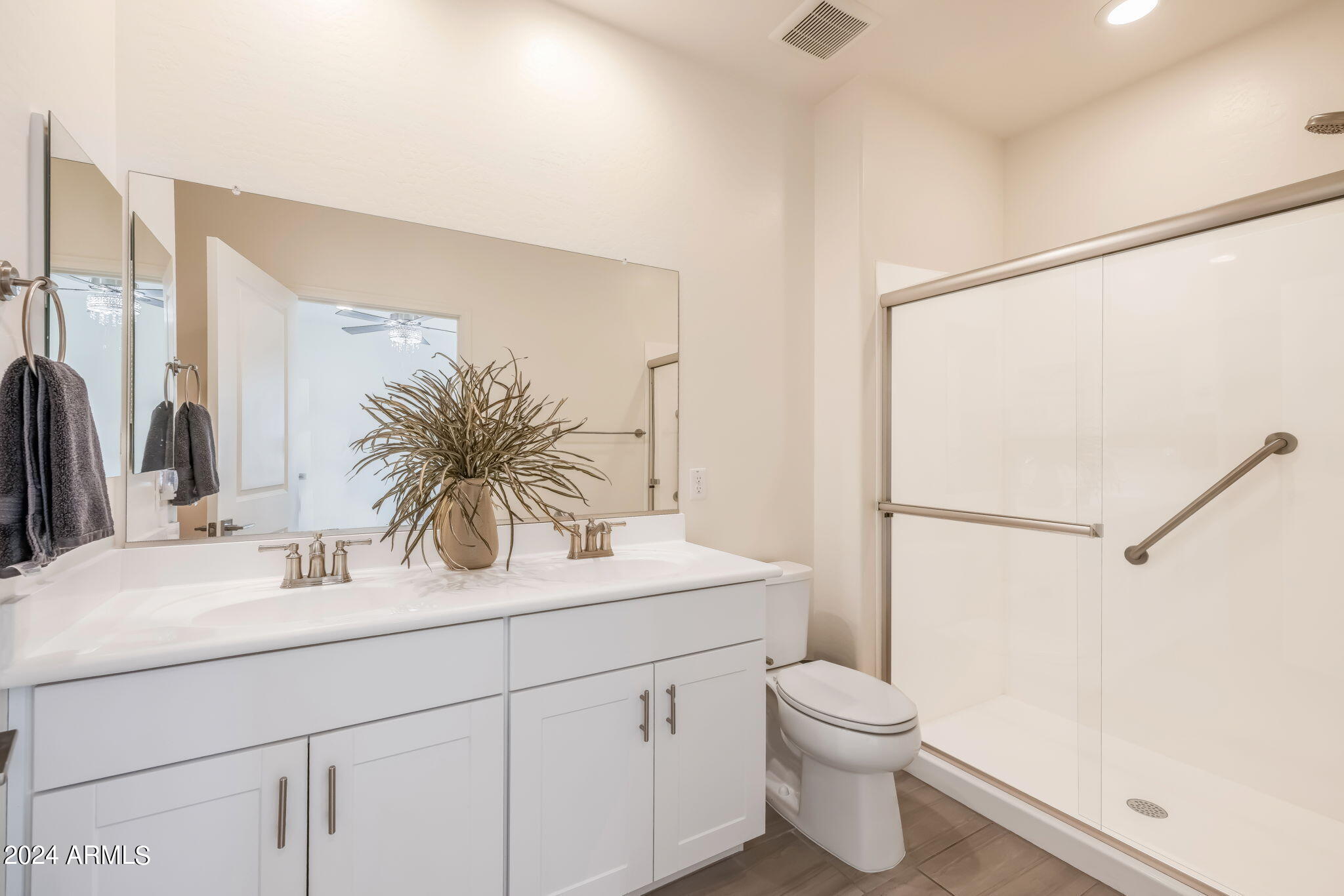 20810 North Gardenia Road Maricopa, AZ 85138 - Photo 20 of 42 Extra wide shower with grab bars