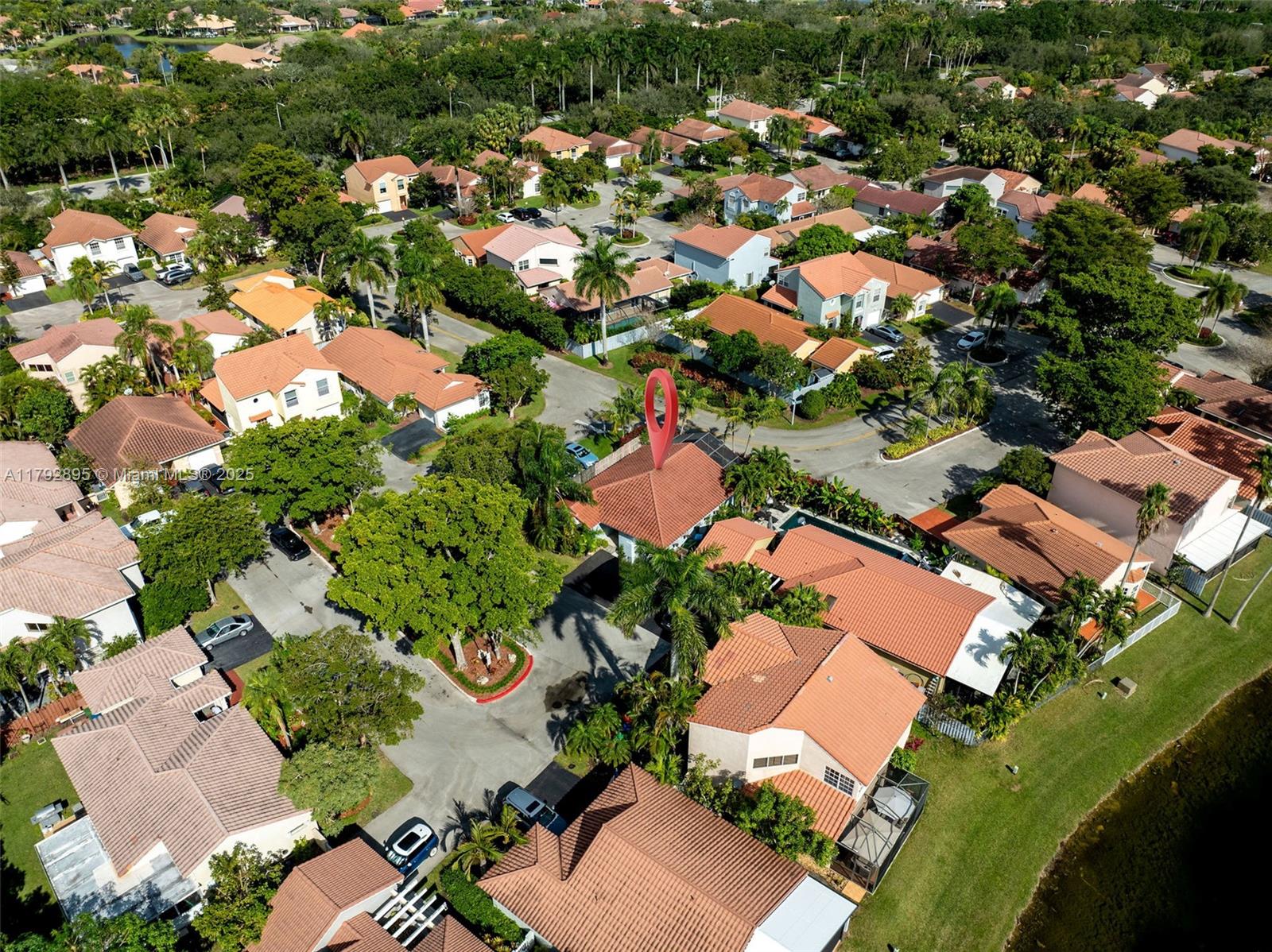 1225 Seagrape Circle Weston, FL 33326 - Photo 54 of 61 an aerial view of residential houses with outdoor space