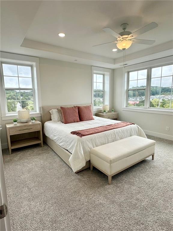 3028 Greeneview Lane Mars, PA 16046 - Photo 18 of 21 a bedroom with a bed and a chandelier
