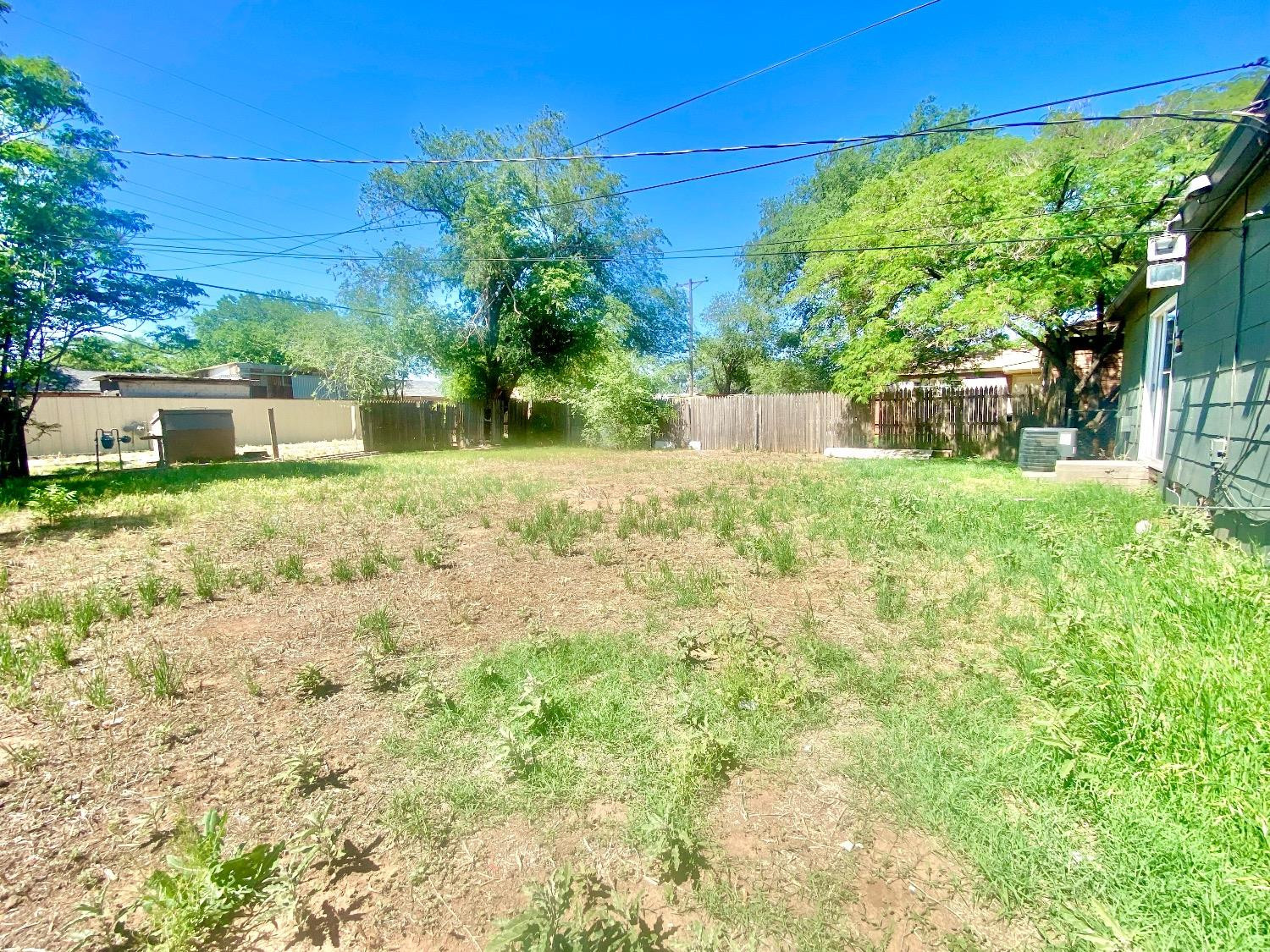 517 54th Street Lubbock, TX 79404 - Photo 16 of 16 a backyard of a house with plants and large trees