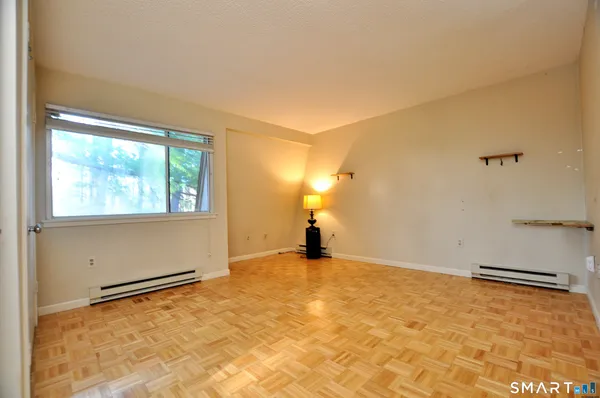 an empty room with window