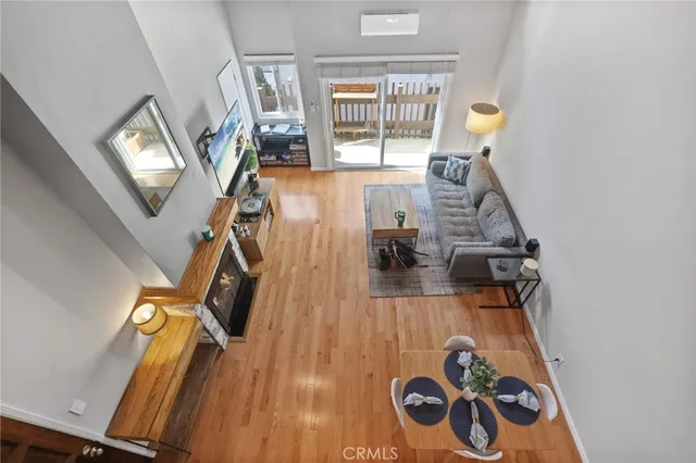 a workspace with furniture and window