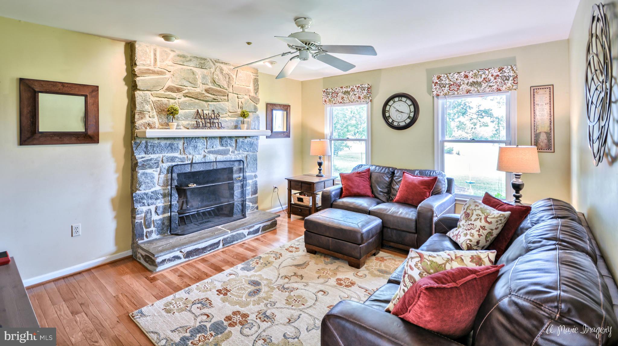 8053 Old Hagerstown Road Middletown, MD 21769 - Photo 17 of 30 Family Room with wood burning fireplace.