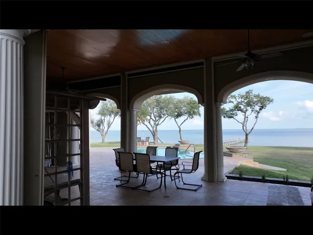 a view of outdoor space with seating area