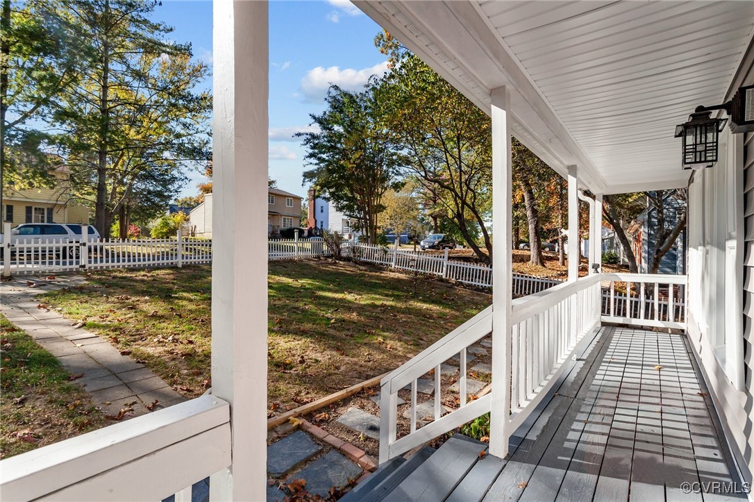 5237 Hallmark Drive Richmond, VA 23234 - Photo 41 of 44 a view of a balcony with wooden floor and fence