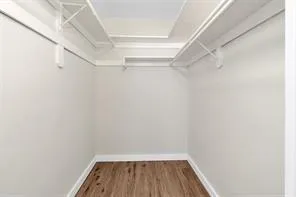 a view of small space with racks on the wall