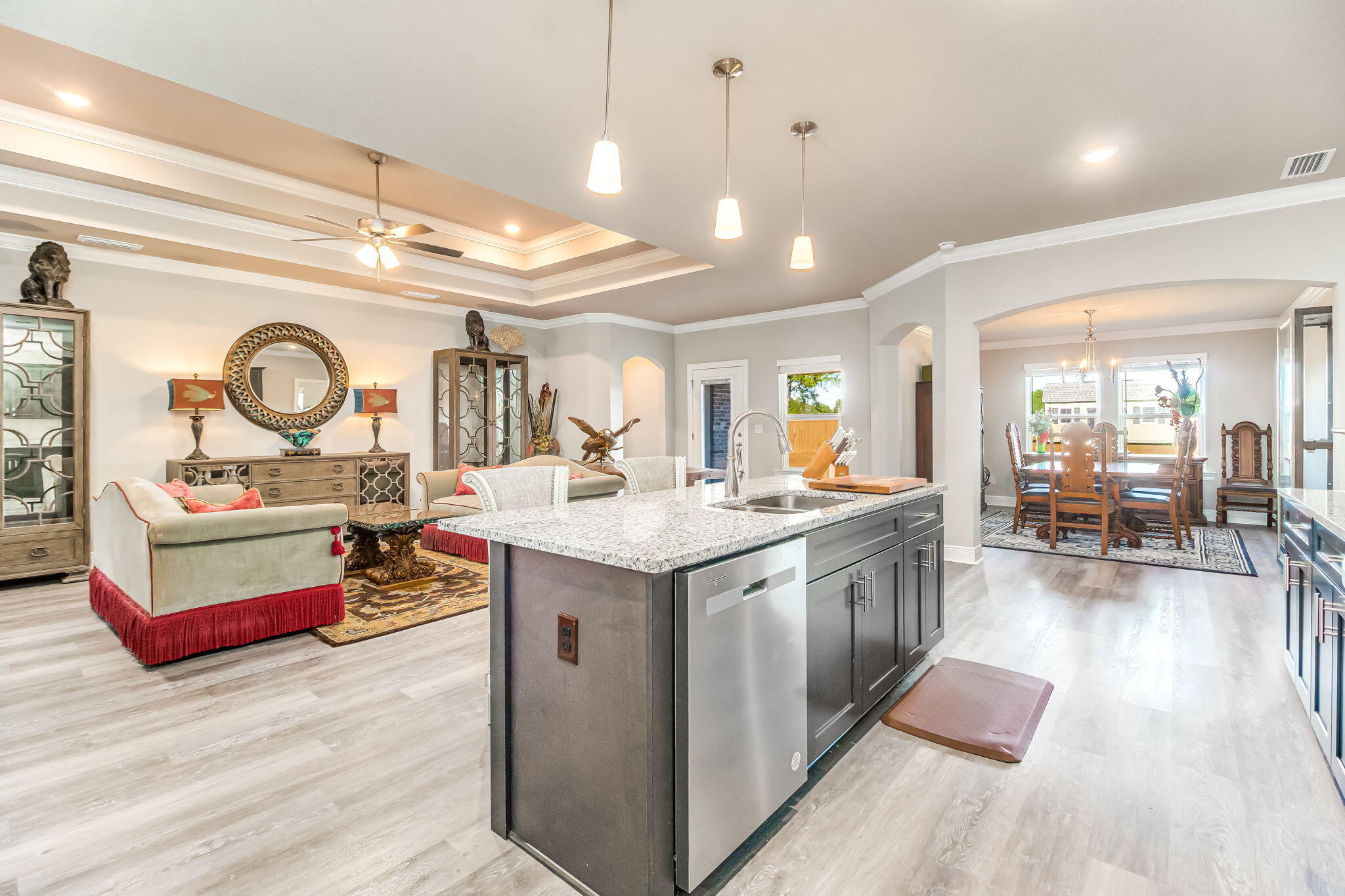 9188 Trident Road Milton, FL 32583 - Photo 11 of 47 a kitchen with stainless steel appliances granite countertop lots of counter top space
