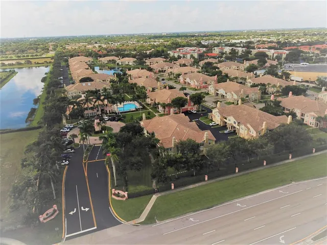 an aerial view of multiple house