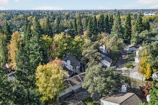 an aerial view of multiple house