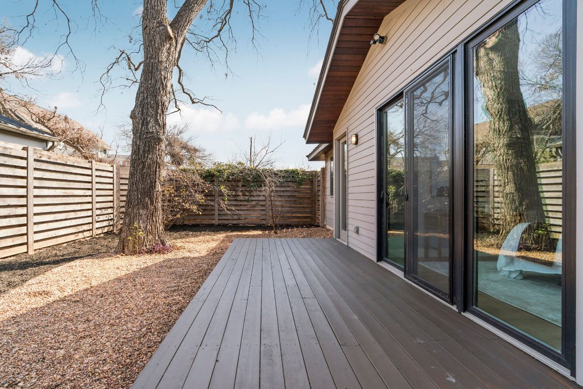 3612 Thompson Street, Unit 1 Austin, TX 78702 - Photo 34 of 40 A raised deck extends your living space outdoors, perfect for morning coffee, dinner al fresco, and weekend resets.