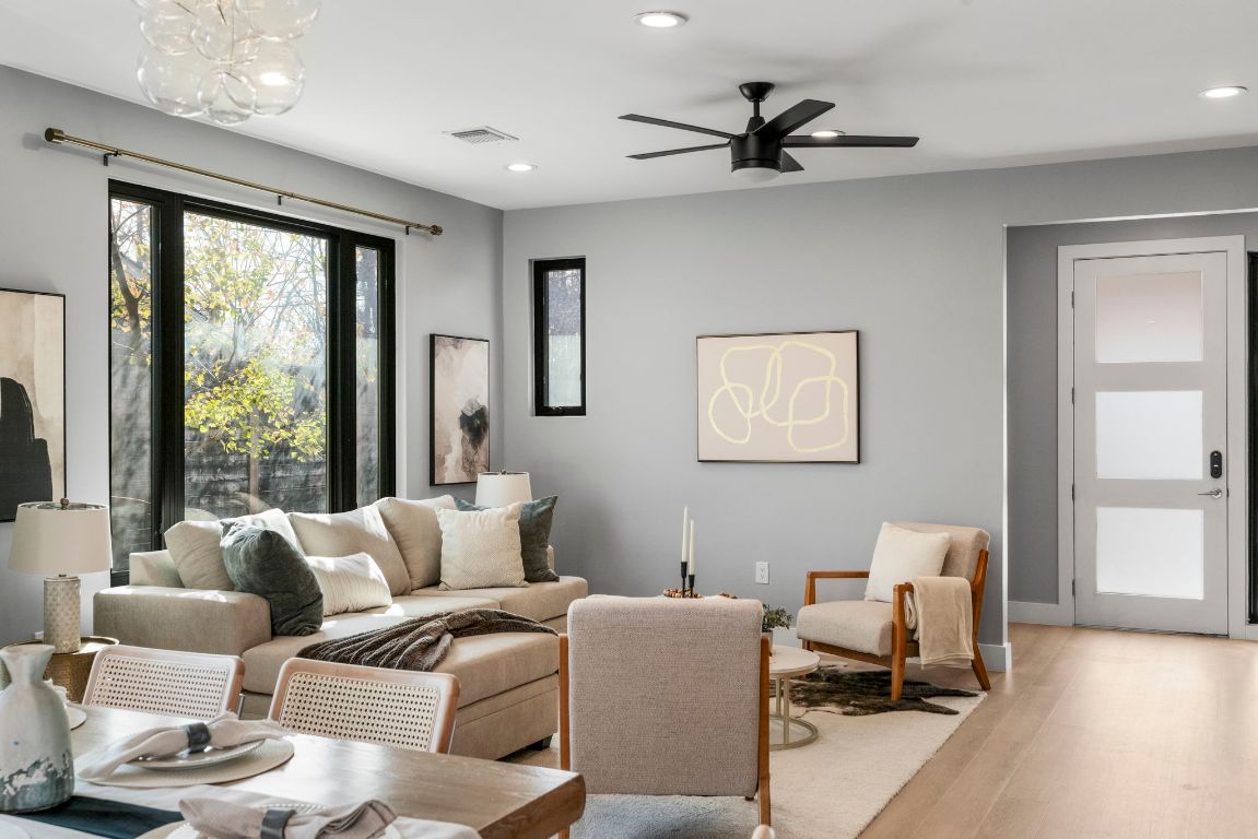 3612 Thompson Street, Unit 1 Austin, TX 78702 - Photo 9 of 40 A generous layout makes this the perfect space for hosting, lounging, and everyday life without feeling crowded.