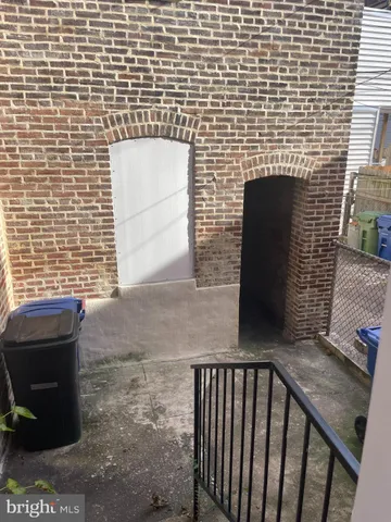 a view of wooden door