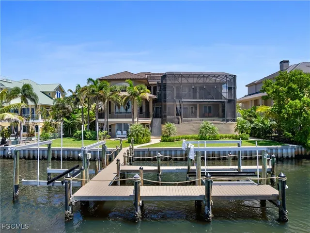 a view of a lake with a outdoor space