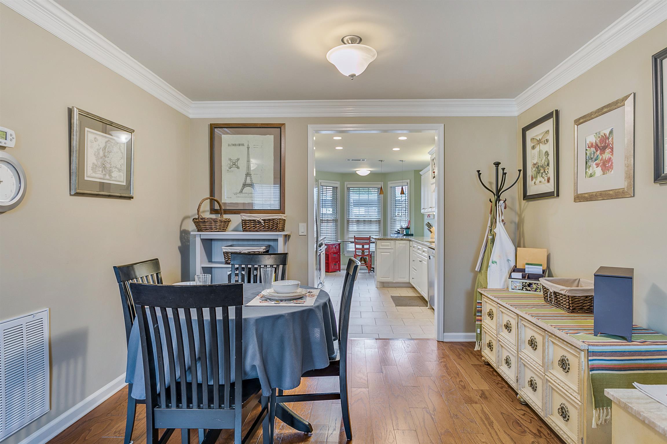 1309 General George Patton Road, Unit 1309 Nashville, TN 37221 - Photo 6 of 30 The dining room has easy access to the kitchen, and beautiful hardwood floors. It could easily accommodate a much larger table for more formal dining.
