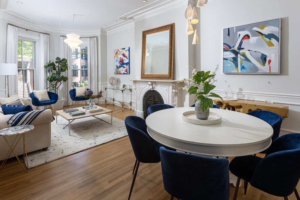 28 Rutland Square, Unit 1 Boston, MA 02118 - Photo 3 of 16 a view of a dining room with furniture window and wooden floor