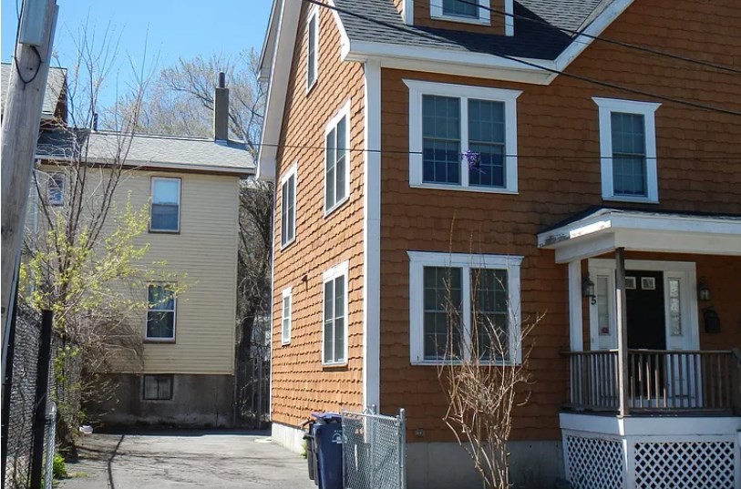 a view of a house with a porch