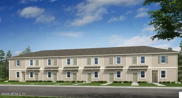 front view of a brick house