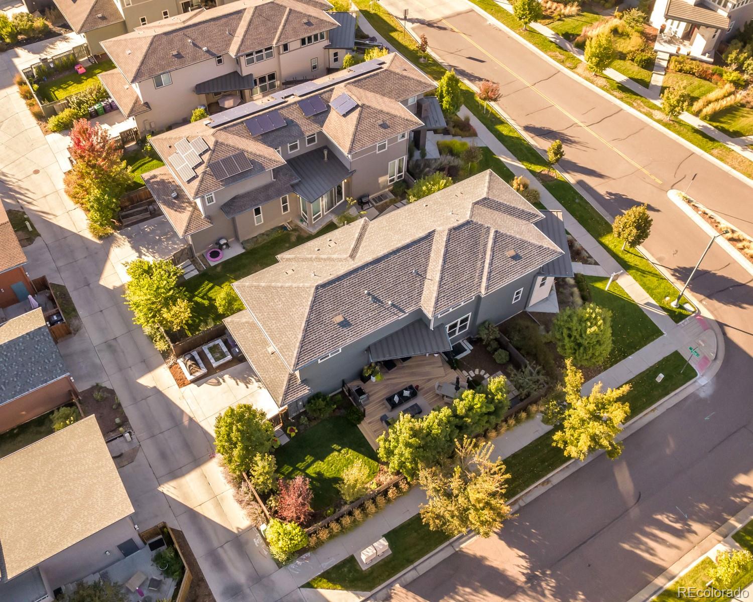 7790 East 32nd Avenue Denver, CO 80238 - Photo 36 of 40 an aerial view of a house with a garden