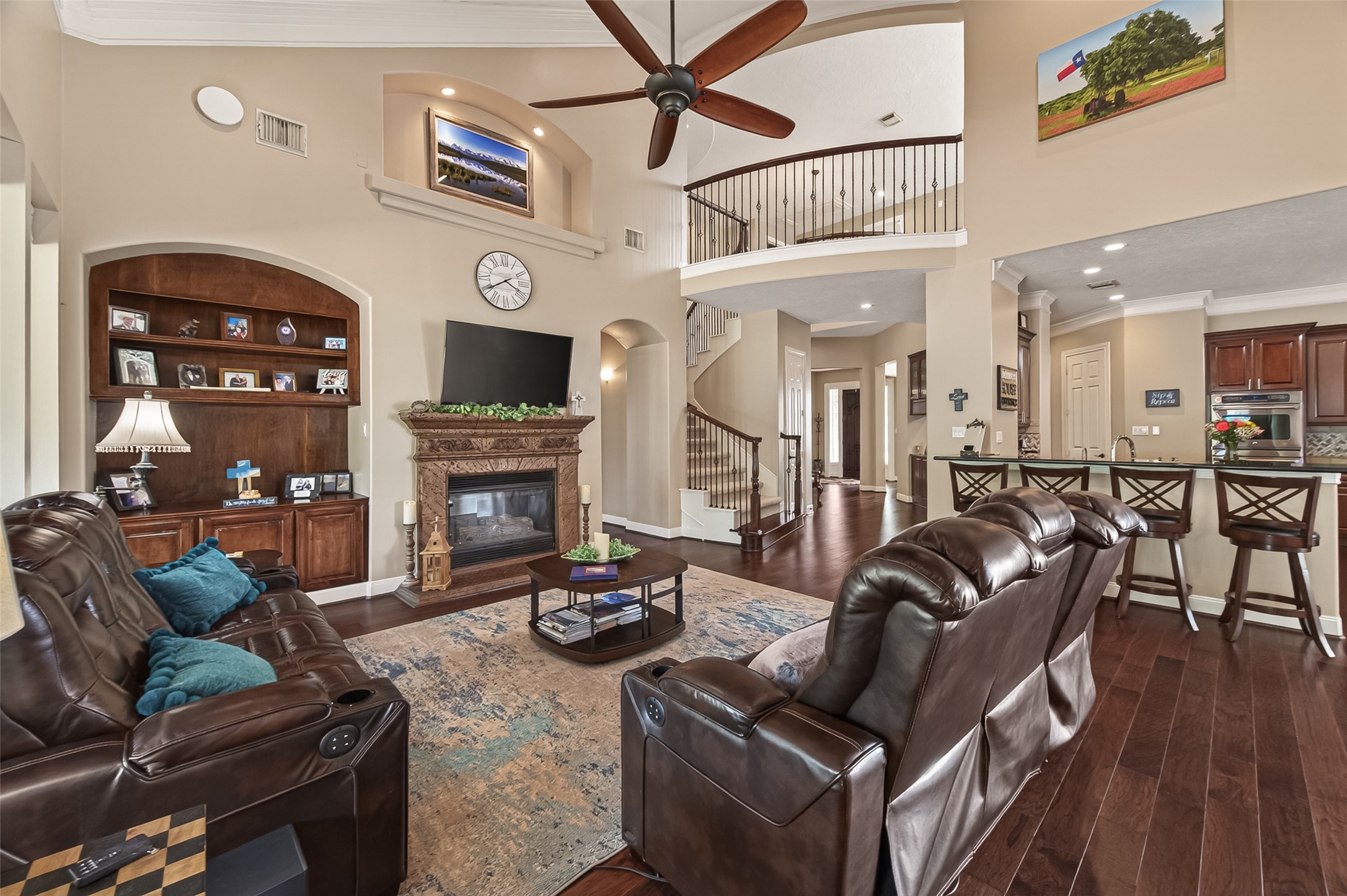 2319 Braer Ridge Drive Katy, TX 77494 - Photo 11 of 50 a living room with furniture and wooden floor
