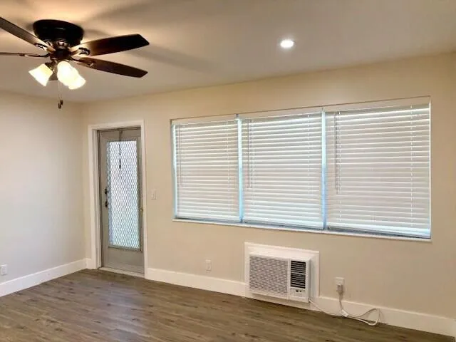 a view of a livingroom with a window