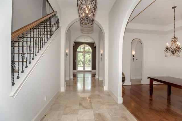 a view of entryway with wooden floor