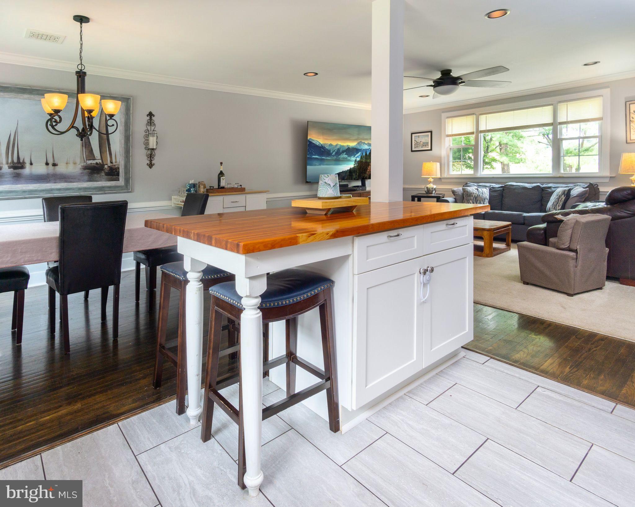 454 Moyer Road Harleysville, PA 19438 - Photo 9 of 35 Kitchen island with view of dining and living area