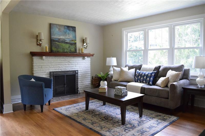 110 Skrabut Road Sewickley, PA 15143 - Photo 3 of 25 Enjoy the warming log burning fireplace.