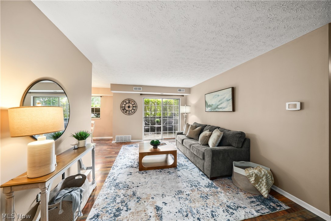10790 Ravenna Road, Unit 101 Twinsburg, OH 44087 - Photo 6 of 27 Living room and glass slider to first floor patio.