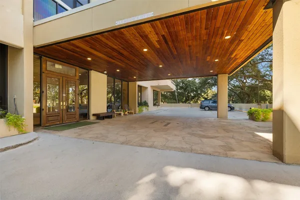 a view of a porch