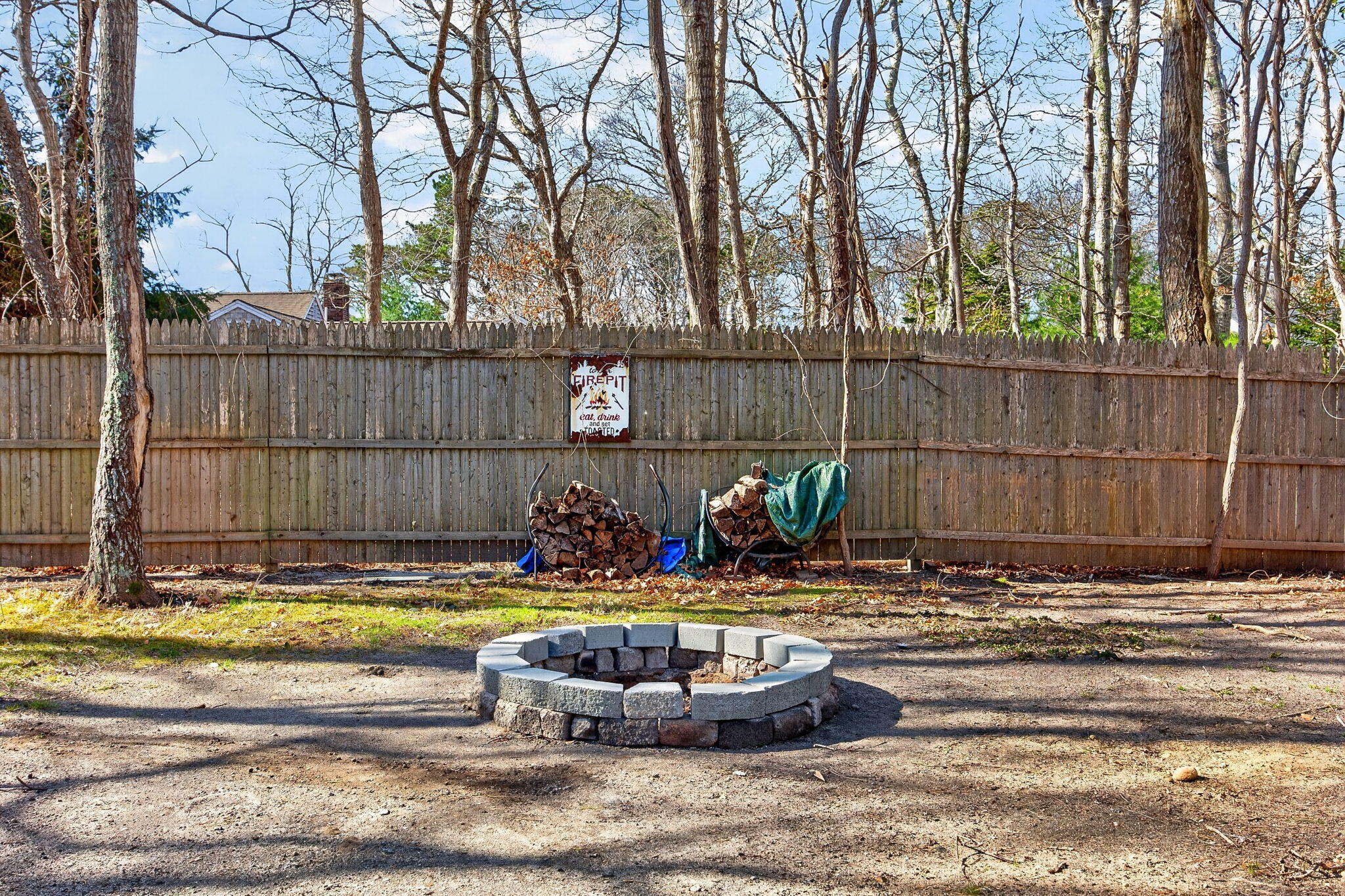 12 Inkberry Lane Harwich, MA 02645 - Photo 37 of 41 a view of a backyard with plants and trees