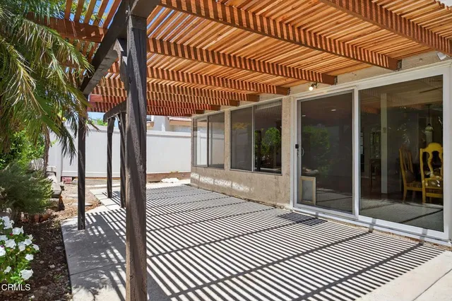 a view of a house with a glass door