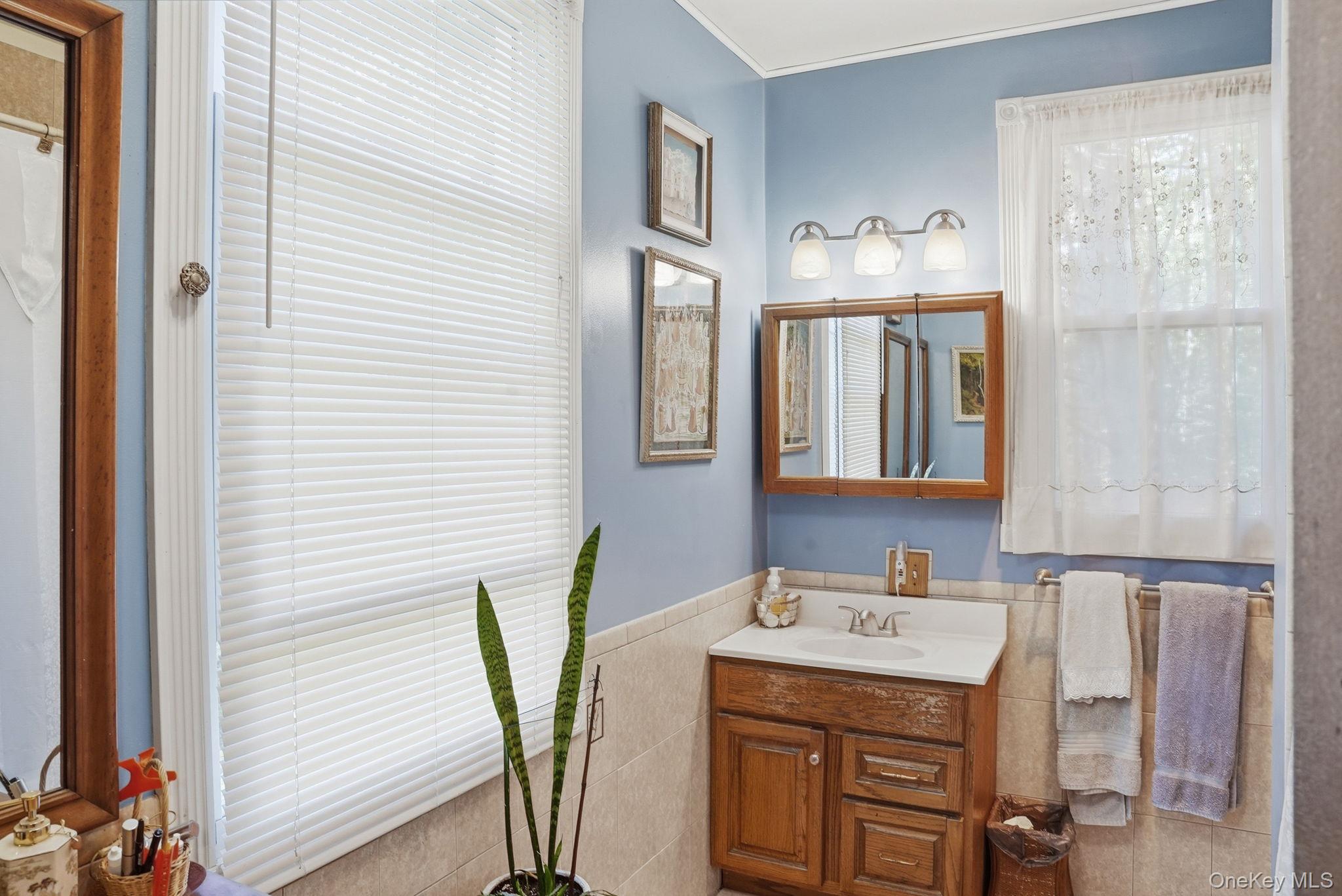 370 Starlight Road Monticello, NY 12701 - Photo 30 of 49 a bathroom with a sink a mirror and a window