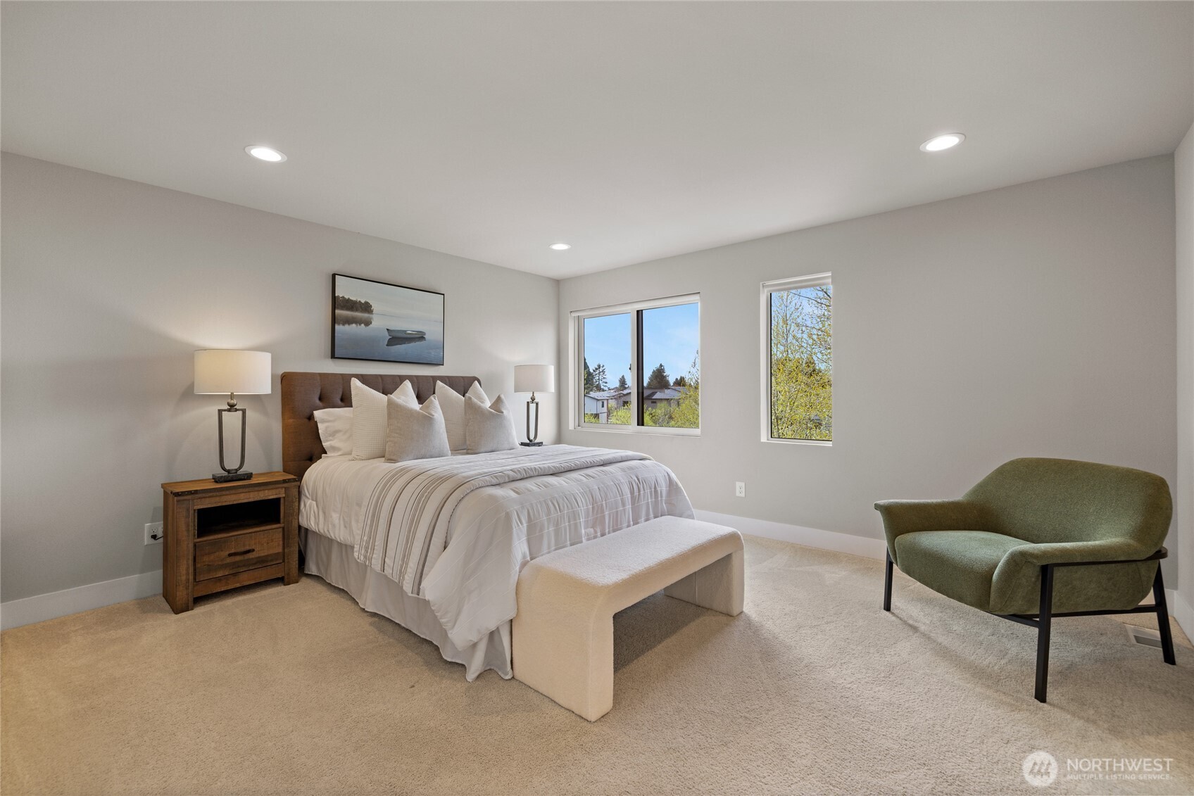 24903 123rd Place Southeast Kent, WA 98030 - Photo 22 of 40 a bedroom with a bed and a couch