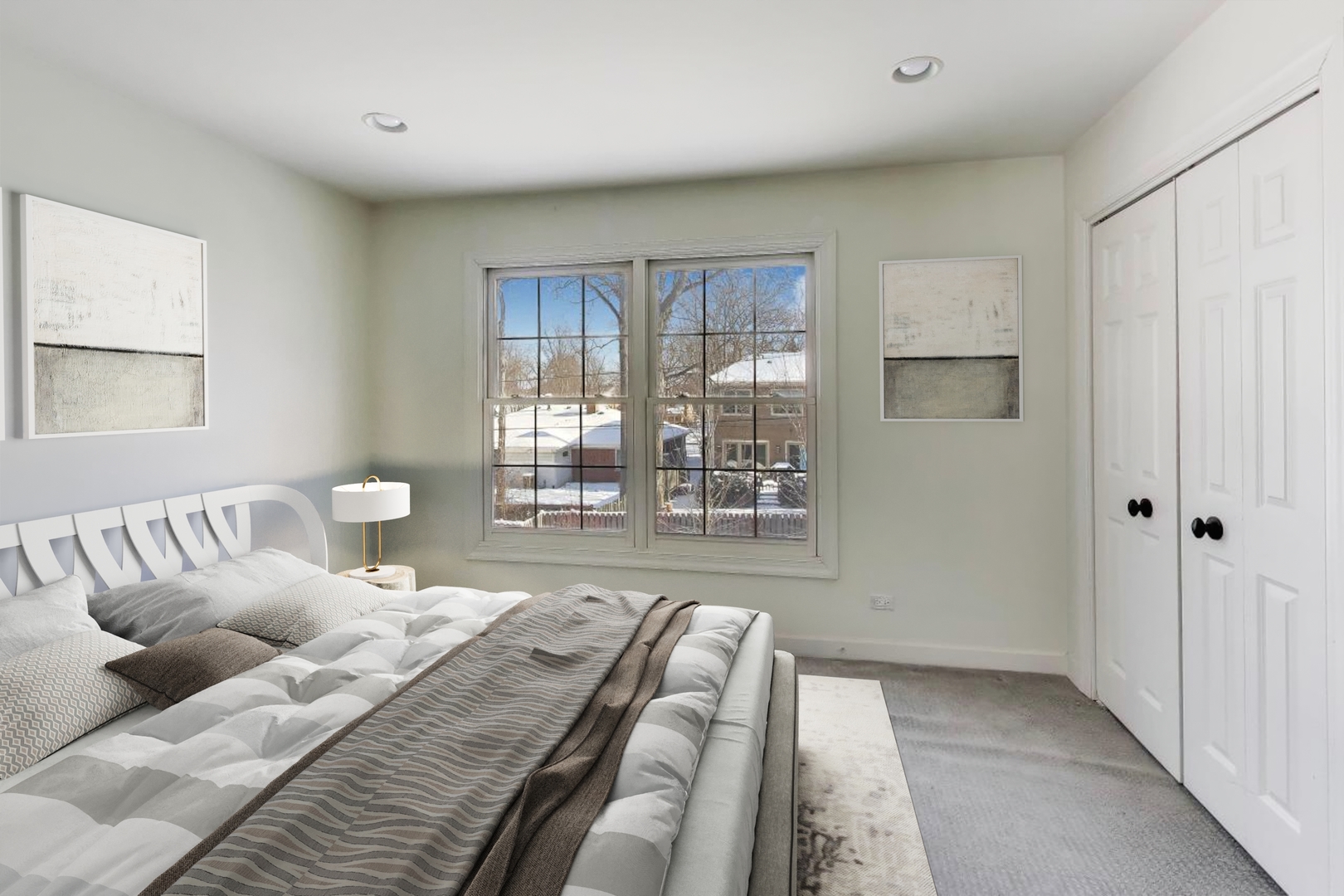 309 Ridge Road Highland Park, IL 60035 - Photo 48 of 71 a bed room with a bed and a large window