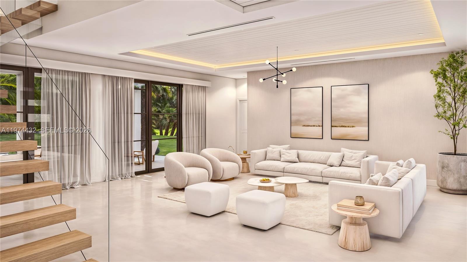 8901 Southwest 120th Street Miami, FL 33186 - Photo 4 of 7 a living room with furniture and a large window