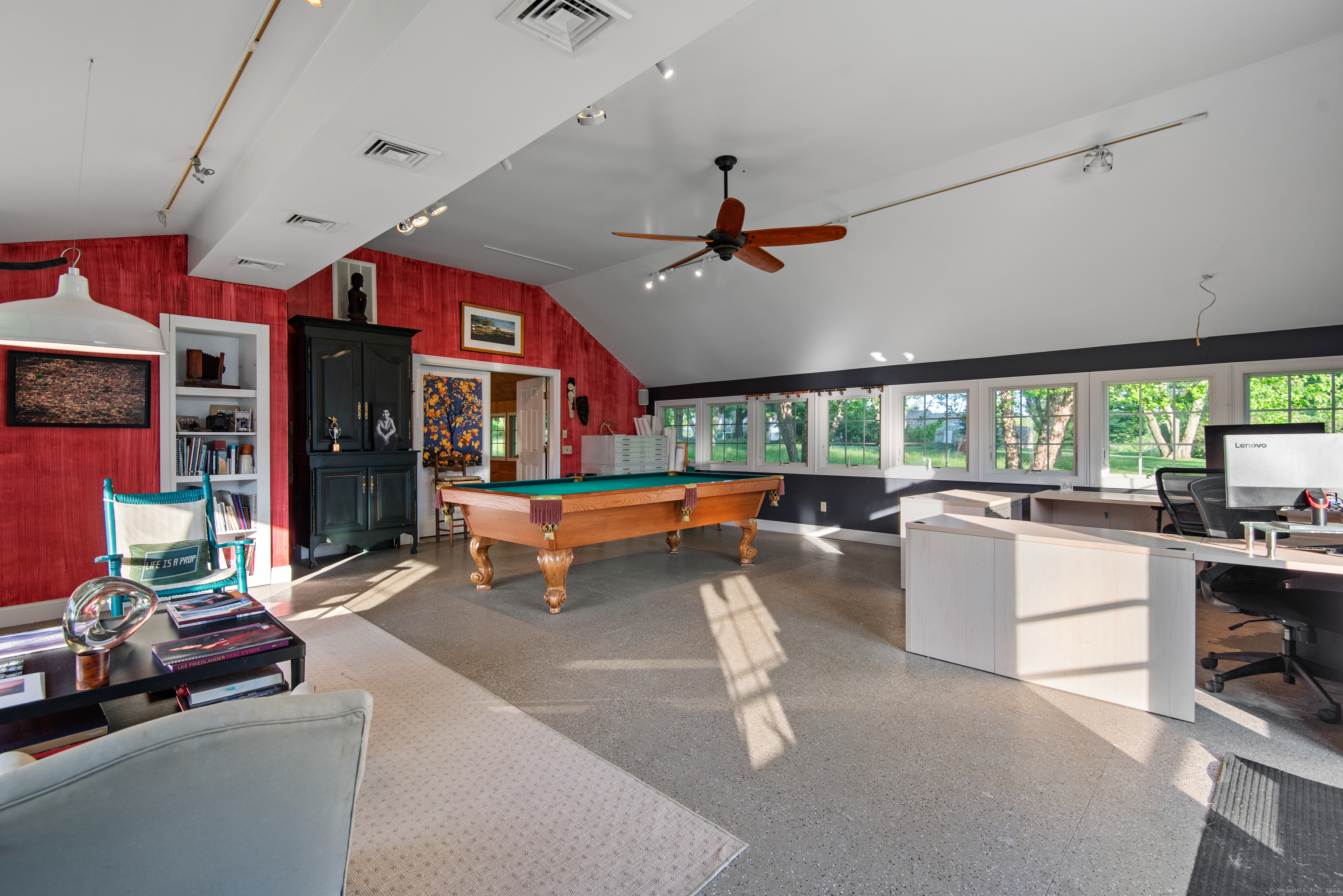 53-1 Selden Road Lyme, CT 06371 - Photo 31 of 40 28 x 60 Office / gaming / gym space in one of the large converted barns.