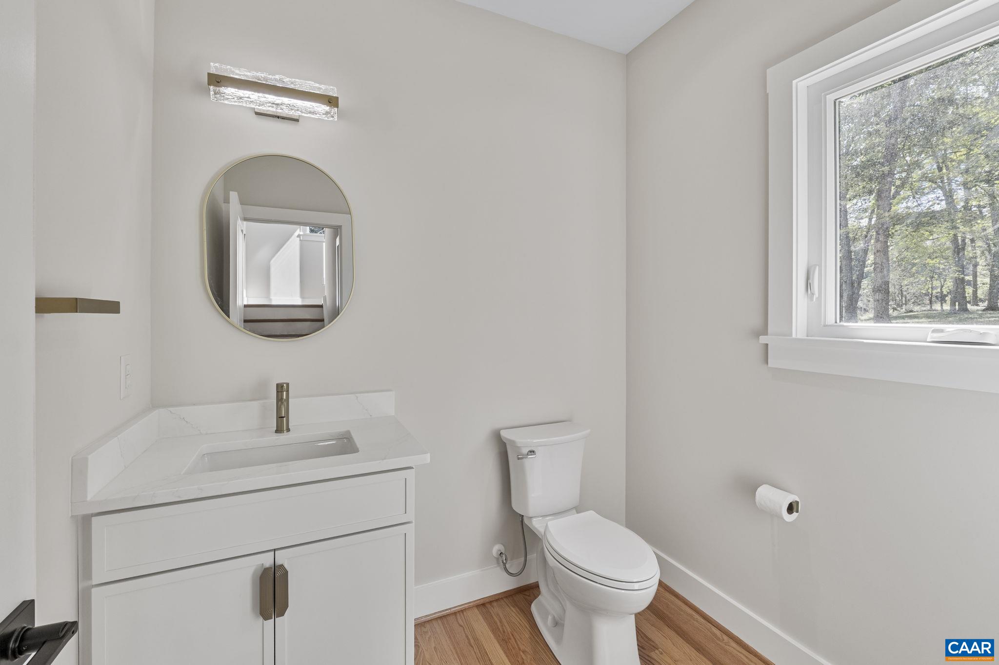 34 Turkeysag Trail Palmyra, VA 22963 - Photo 21 of 53 a bathroom with a toilet a sink a mirror and a window