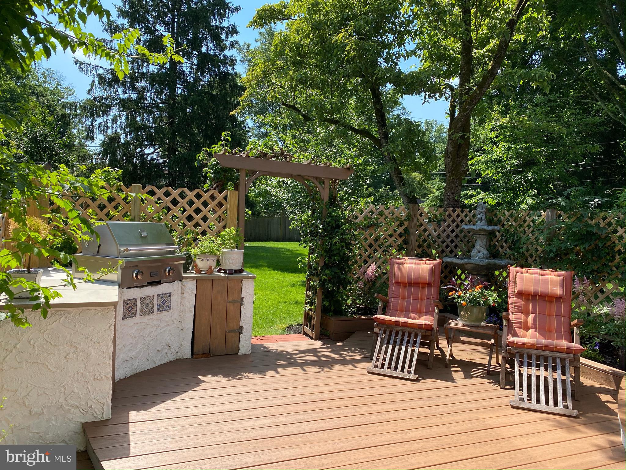 14 Jonathan Way Washington Crossing, PA 18977 - Photo 38 of 58 Rear Deck with built-in BBQ