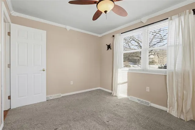 a close view of a closet