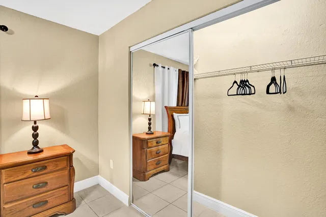 a view of a hallway with front door