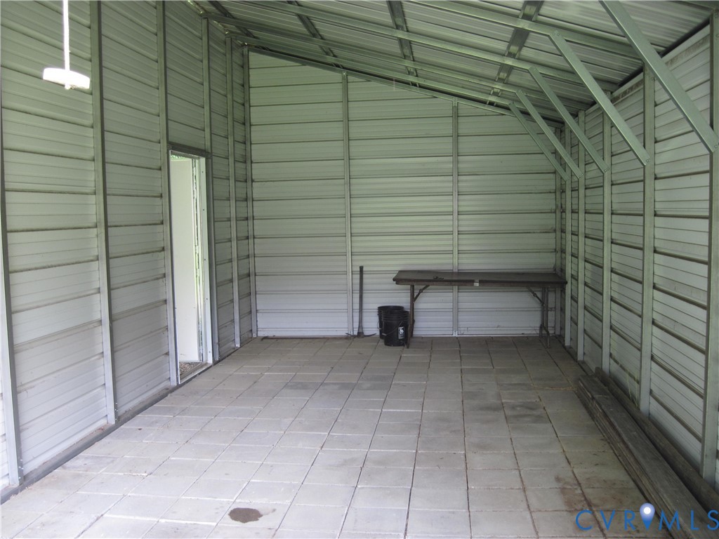 94 Sand Hill Road Toano, VA 23168 - Photo 19 of 20 Inside of Metal Garage 25x12