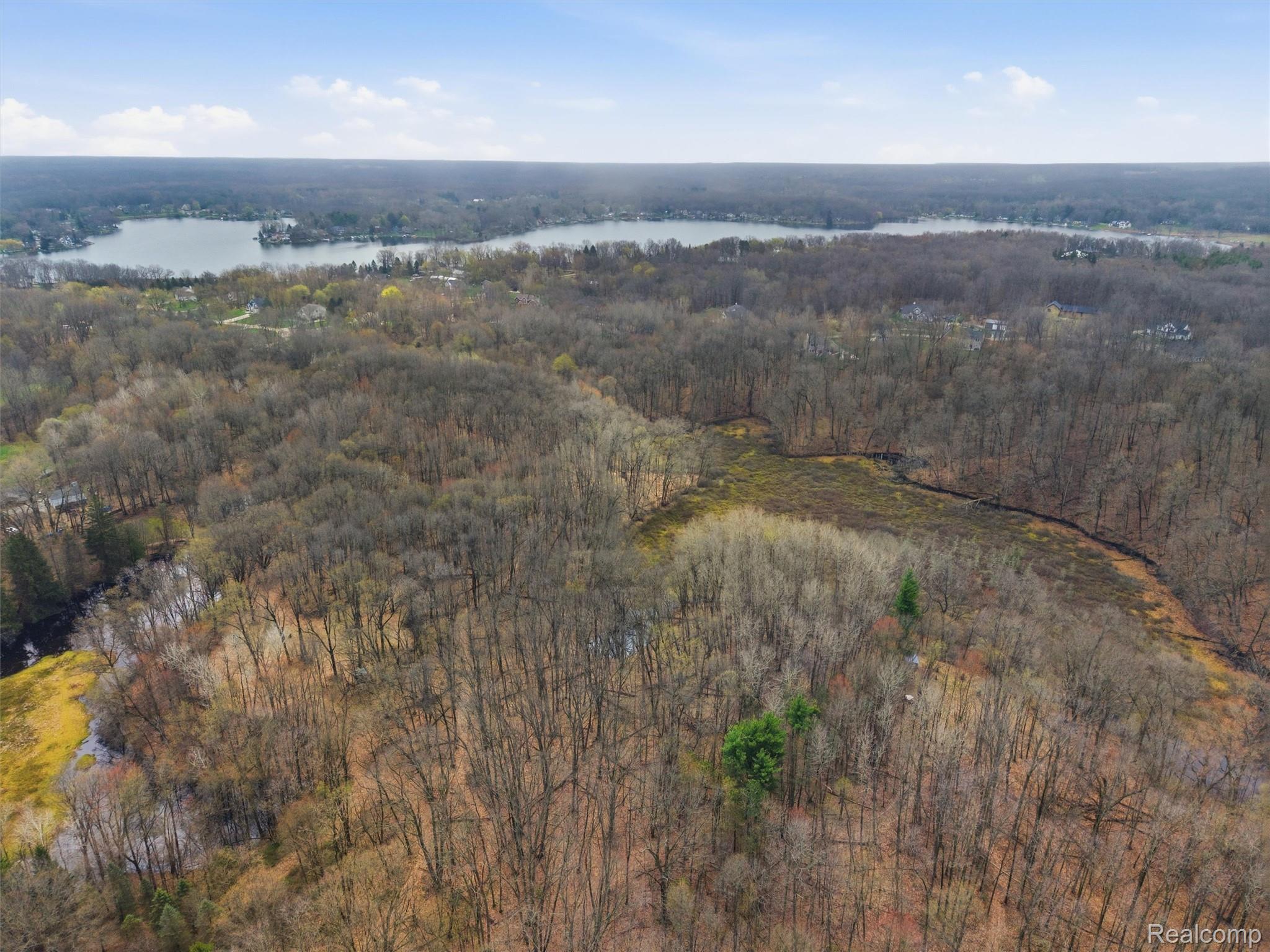 11810 Scenic Valley Road Davisburg, MI 48350 - Photo 32 of 46 Drone / aerial view of a forest and a nearby body of water