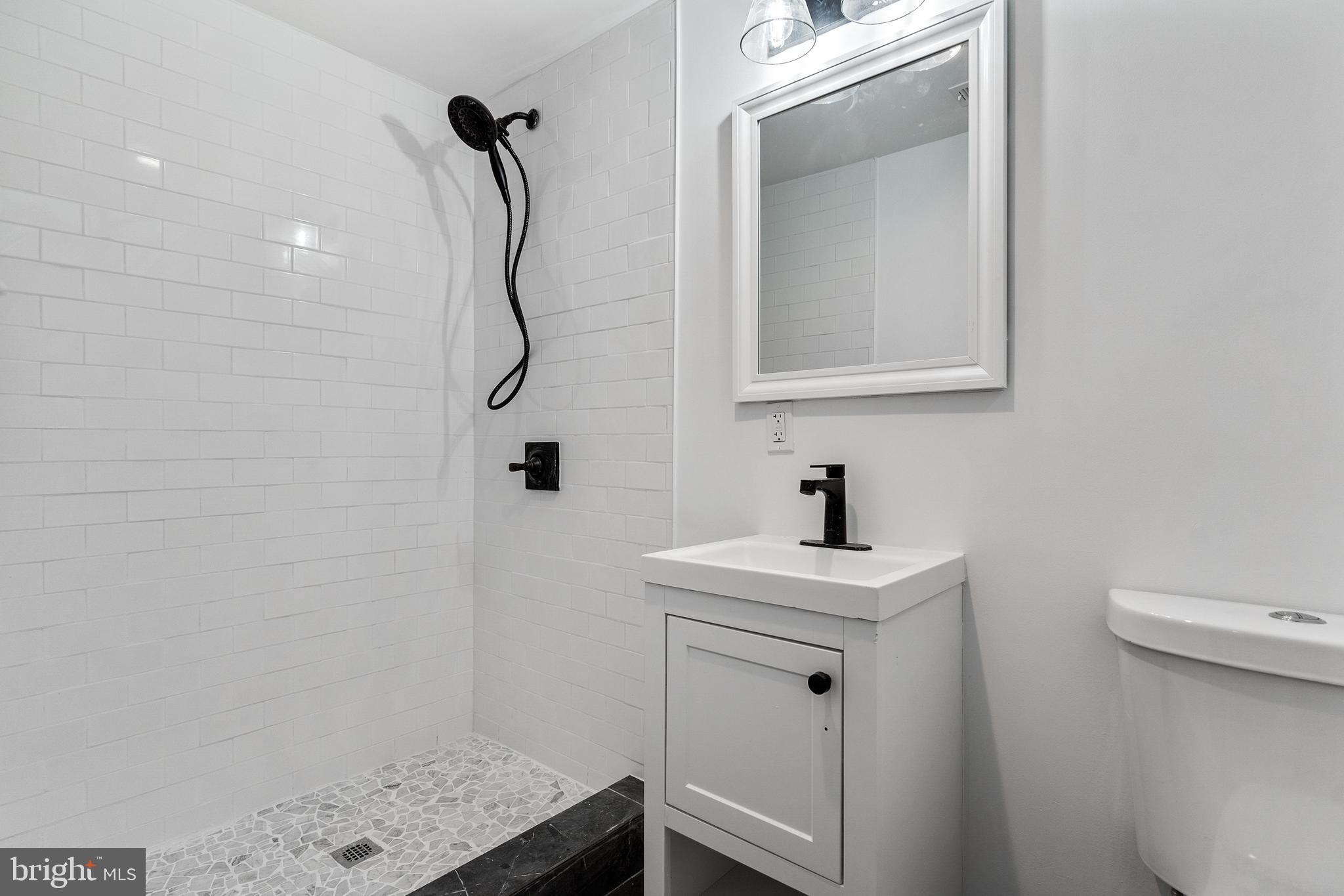 3408 Cheverly Avenue Cheverly, MD 20785 - Photo 37 of 46 a bathroom with a sink a toilet and a mirror