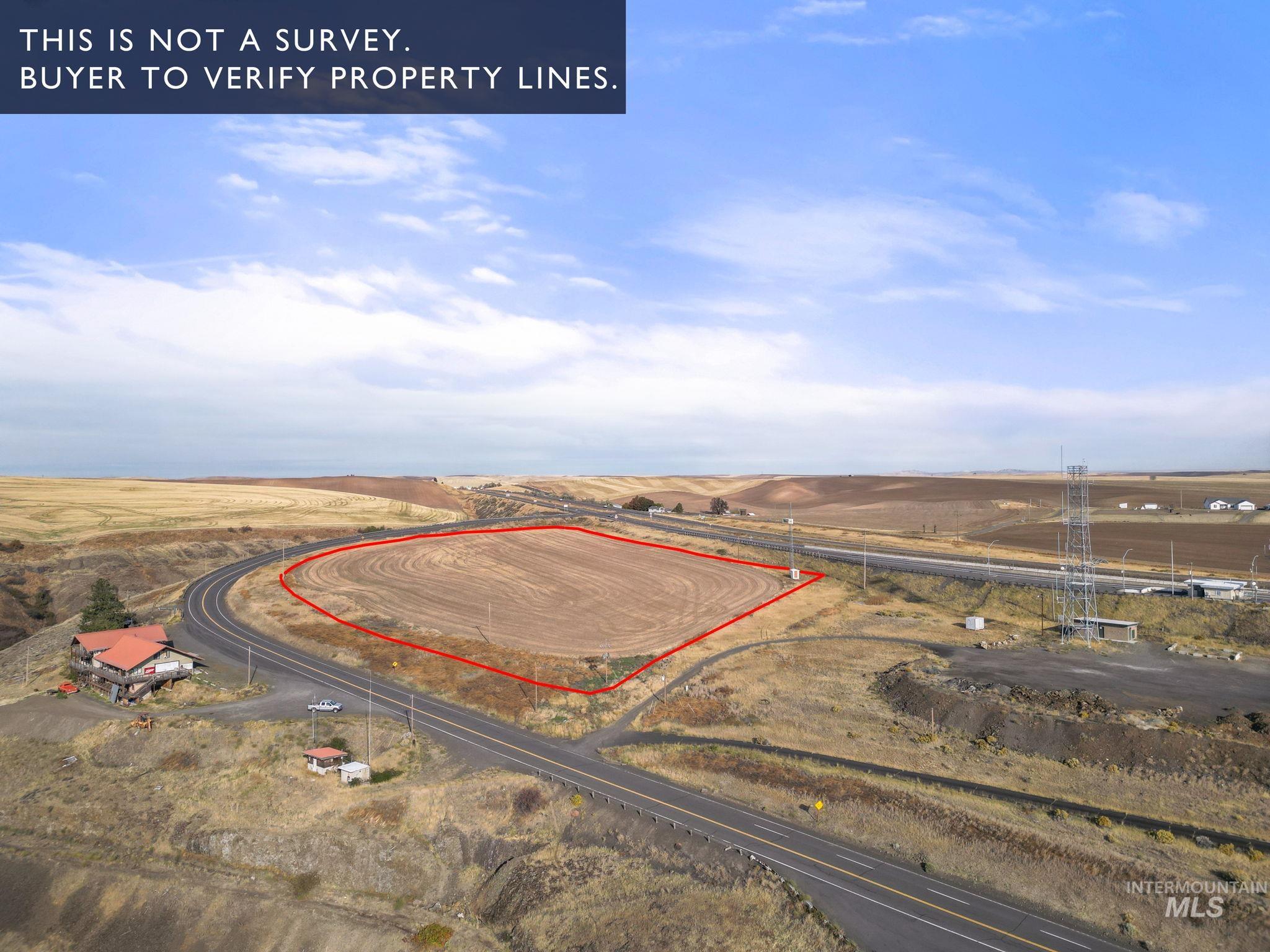 95 Lewiston Id 83501 Genesee, ID 83832 - Photo 12 of 13 Overview of rural landscape featuring property boundaries highlighted