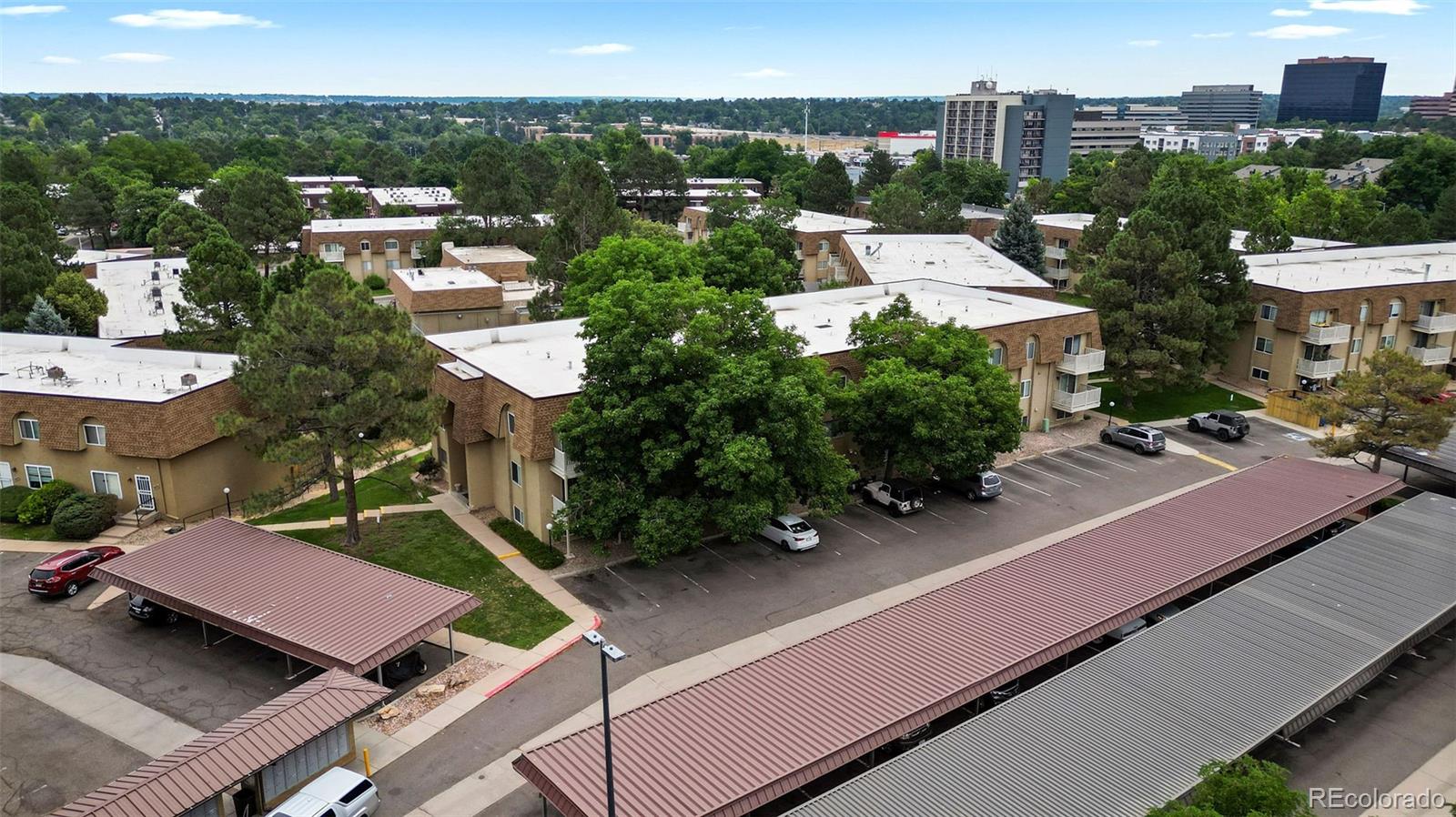 7495 East Quincy Avenue, Unit 202 Denver, CO 80237 - Photo 28 of 28 an aerial view of a house with a garden