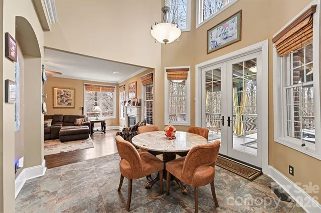 a outdoor space with furniture